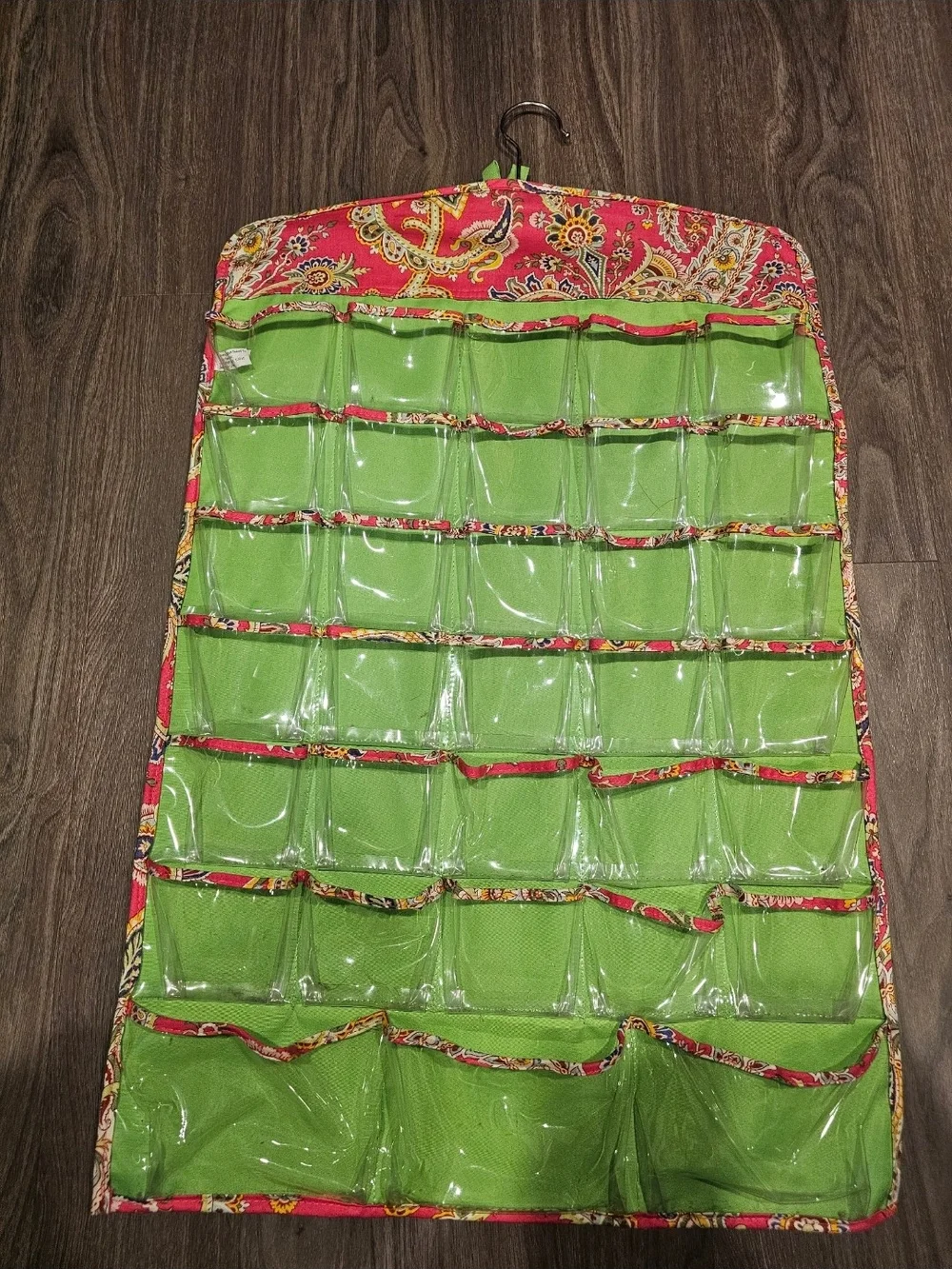 Vera Bradley Hanging Jewelry & Accessory Organizer in Bright Green